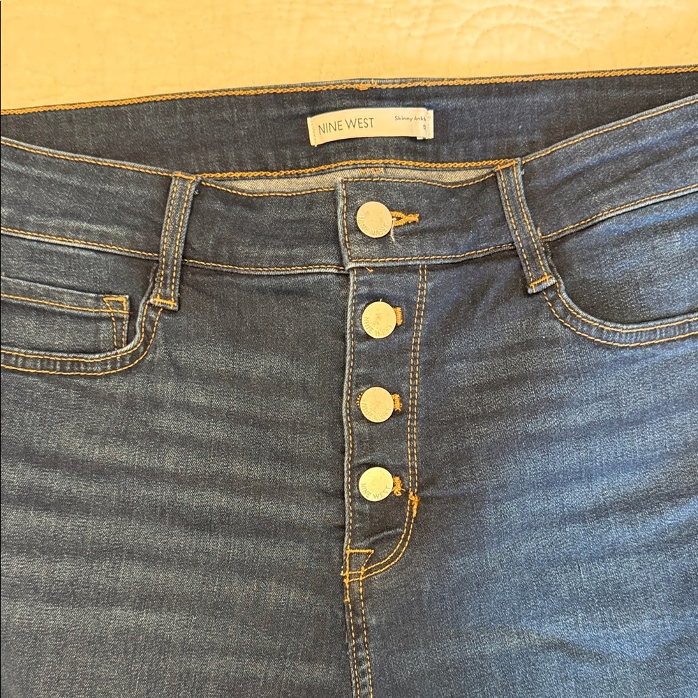 Nine West Women's Dark Blue Skinny Ankle Jeans